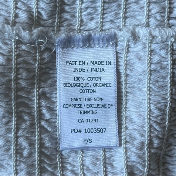 Simons smocked white crop top, size S - Picture 5 of 5